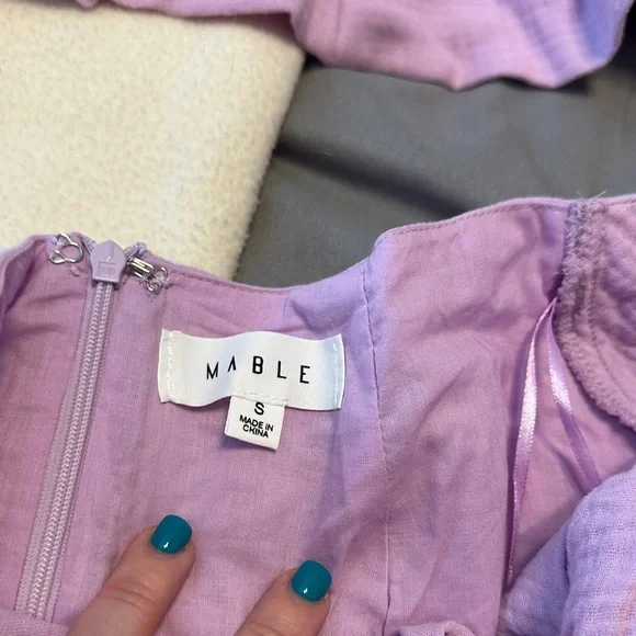 Lilac Two-Piece Crop Top and Maxi Skirt Set - Picture 4 of 7